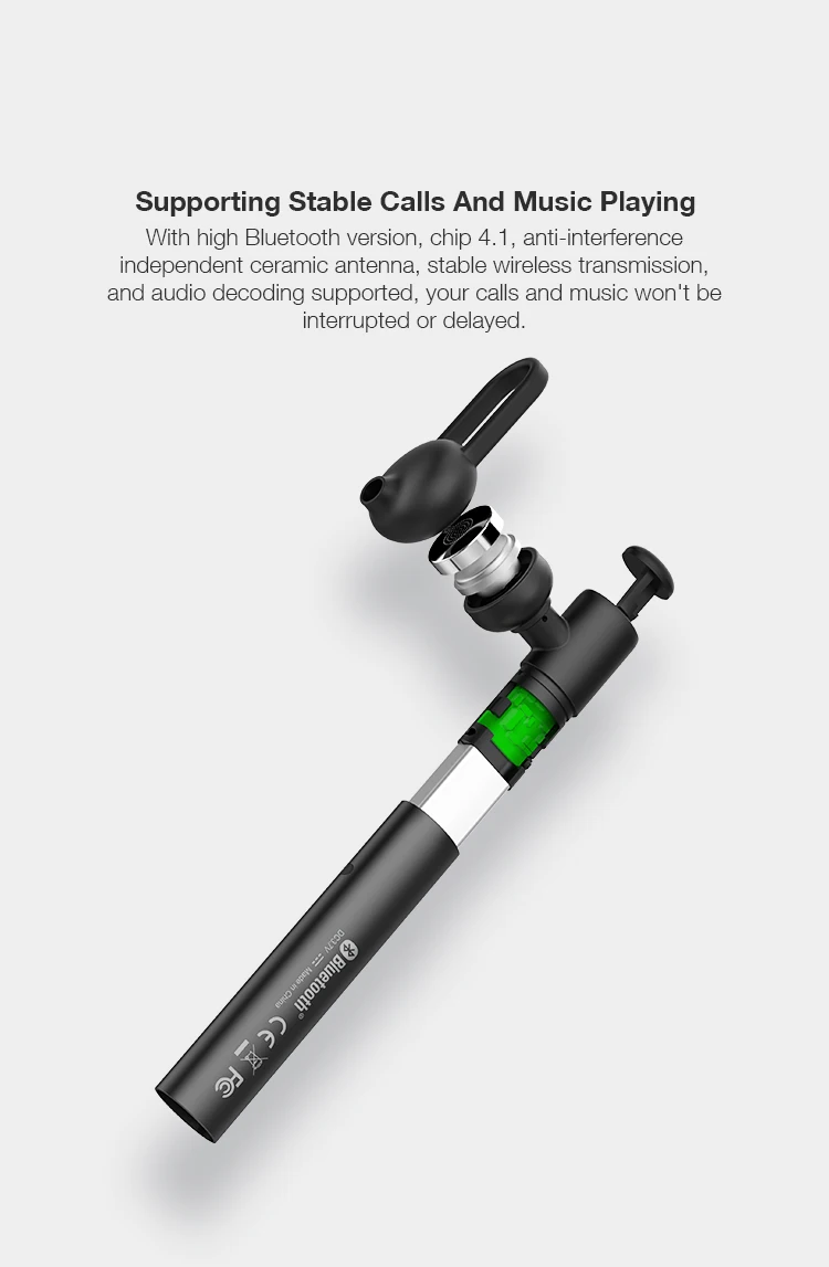Мини Bluetooth Беспроводные наушники с микрофоном Музыка Спорт гарнитура