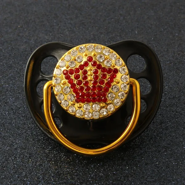 Crown Black Роскошные Детские Соски Оптом Bling Bling Соска со Стразами Детские Ортодонтические Пустышки Кристалл Соска Соска - Цвет: Crown Black