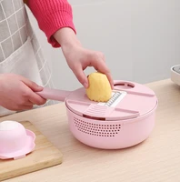 wheat straw multi function vegetable cutter hand held potato slicer with hand guard grater egg white separator