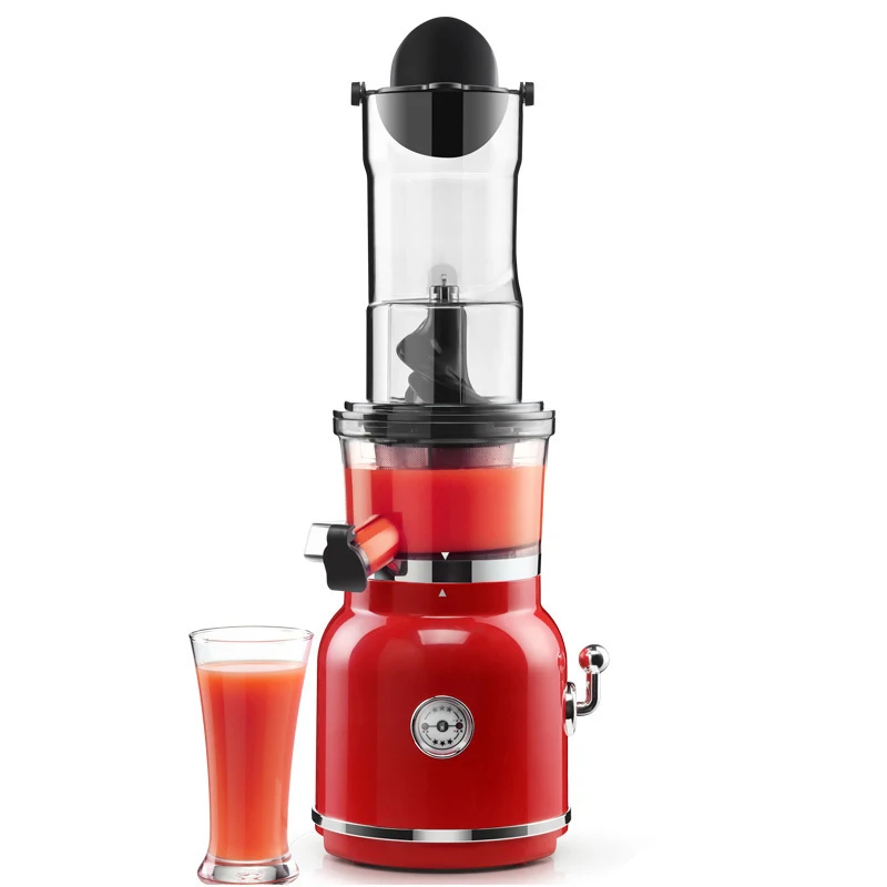 

180W Slow Juicer Cold Press Extractor Filter Easy Wash Electric Fruit Juicer Machine Large Caliber Multi-Color Squeezer 220V EB