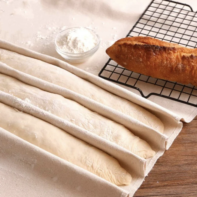 

Bread Dough Fermentation Cloth 100% Cotton Mat French Baguettes Fermentation Mat Pastry Baking Tools Kitchen Accessories Set