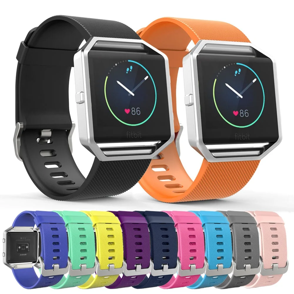 Ремешок для часов из мягкого силикона фитнес-браслета Fitbit Blaze регулируемый
