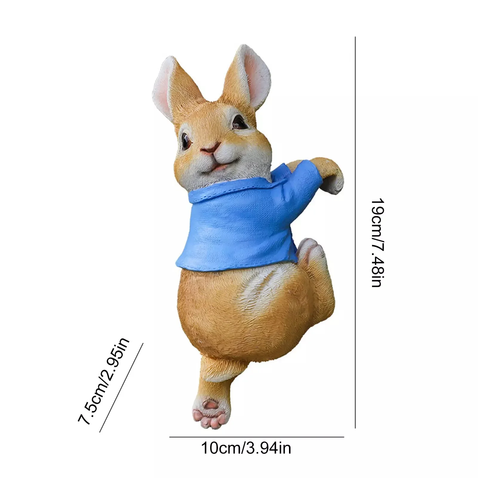 

2021 New Cute Easter Bunny Garden Decoration Easter Rabbit Garden Hanging Ornament American Country Resin Animal Model Pendant