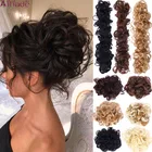 Шиньоны AILIADE для наращивания, синтетические кудрявые шиньоны для завивки пончиков, шиньоны, резинки для волос, шиньон для создания прически