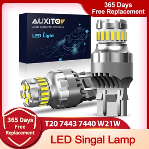 2pcs T20 W21/5W 7443 7440 LED Canbus Light for Lada Kalina Granta Vesta DRL LED Bulbs 12V 6500K White Super Bright 3030 4014 SMD