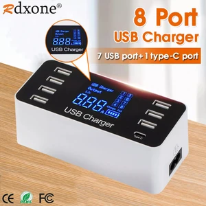 smart 8usb charger type c usb charger for android iphone adapter phone tablet fast charger for xiaomi huawei samsung free global shipping