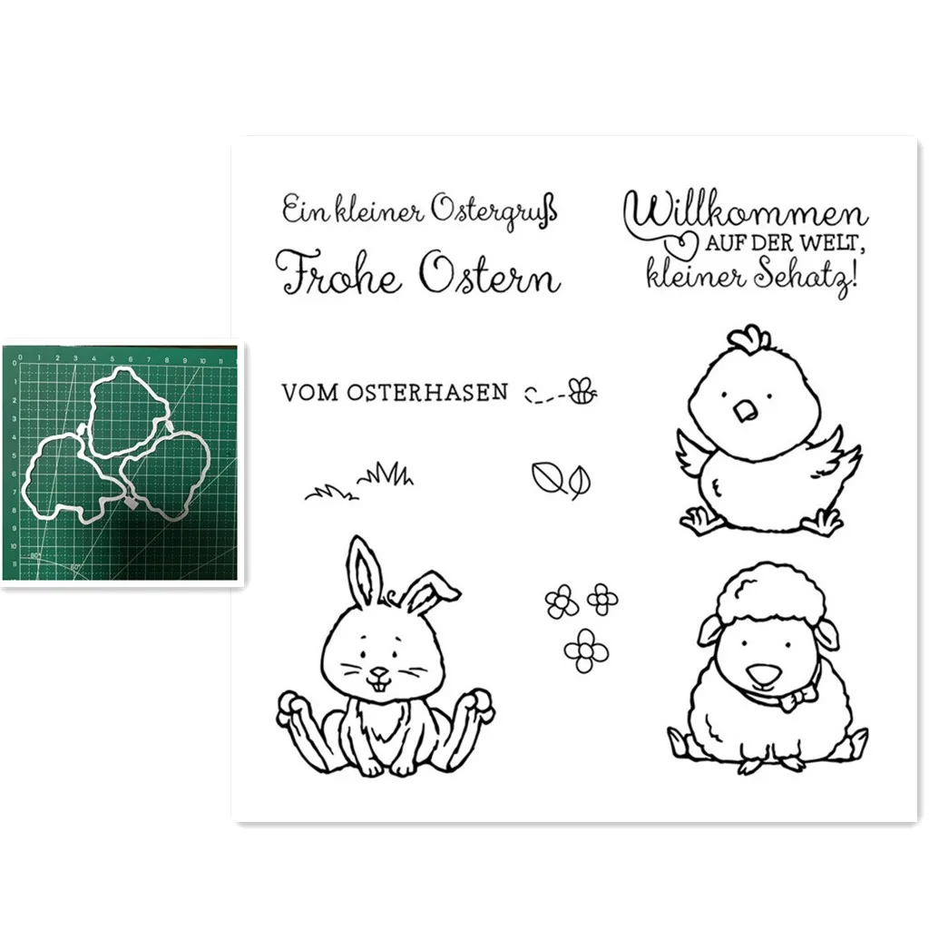 

Easter German Stamps and Metal Cutting Dies Stencil for DIY Scrapbooking/Photo Album Stamps Decorative Cutting Stencils New 2021