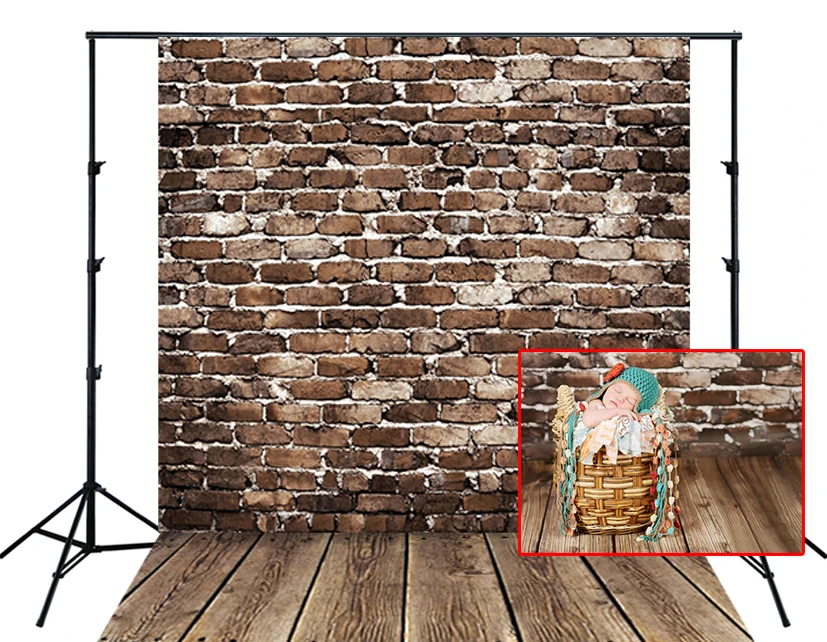 

HUAYI Фотофон старый Темный кирпичная стена фото стенд фон настроить новорожденных детей день рождения студия фон N-014