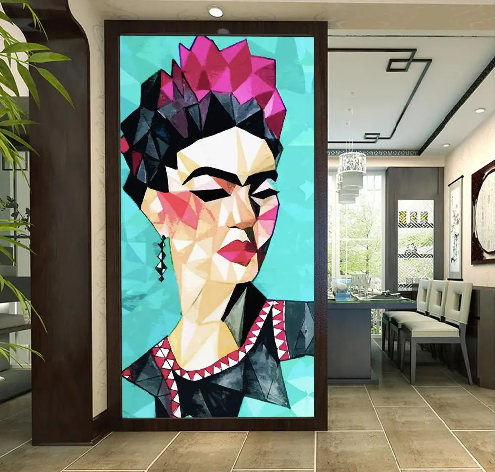 [Self-Adhesive] 3D Short Hair Woman WG655 Wall Paper mural Print Decal Murals Belly | Wallpapers