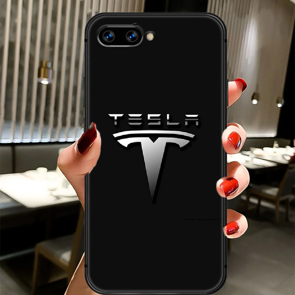 

Luxury Car logo Tesla Electric Phone Case Cover Hull For HUAWEI Honor 8 8c 8a 8x 9 9a 9x V10 MATE 10 20 I Lite Pro black Funda