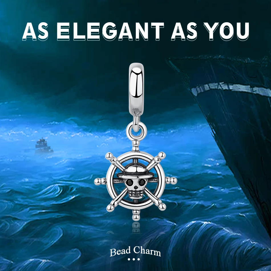 Модный кулон в виде черепа Очаровательные бусы подходит для браслета ожерелье