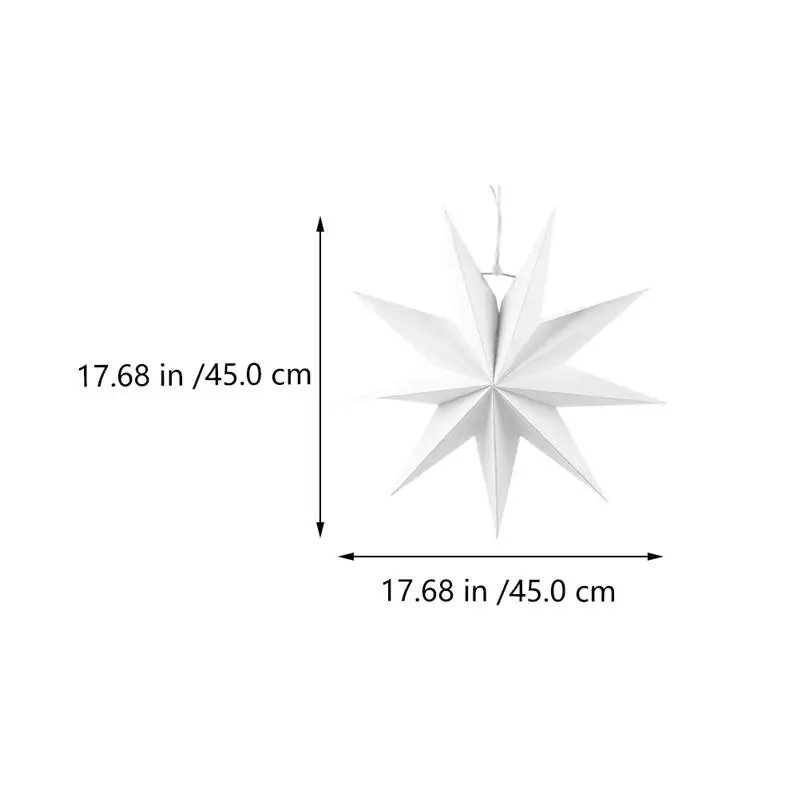 

8 Pcs Christmas 9-Pointed Star Pendants Christmas Tree Ornaments Xmas Decor Festival Window Decorations Party Supplies