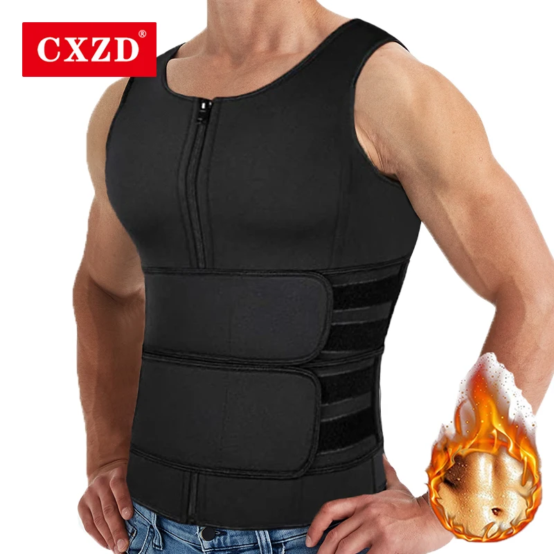 

CXZD корректор фигуры для сауны, пояс-триммер Abdo для мужчин, Корректирующее белье для похудения, корсет для фитнеса, мужской тренировочный тре...