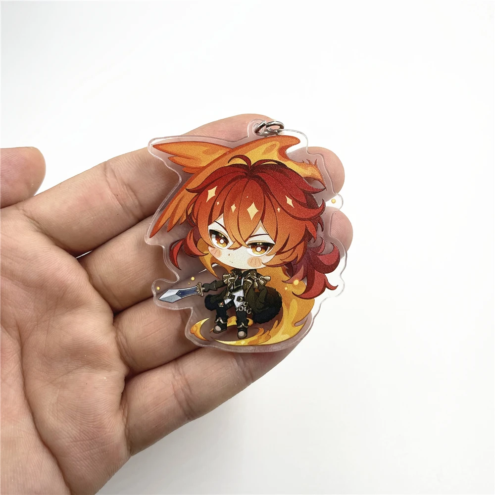 Брелок для ключей из акрила с двухсторонней подвеской брелок в стиле игры