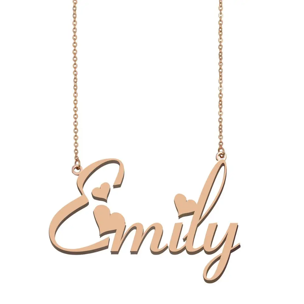 Emily Name ожерелье на заказ именная табличка чокер для женщин девушек Лучшие Друзья