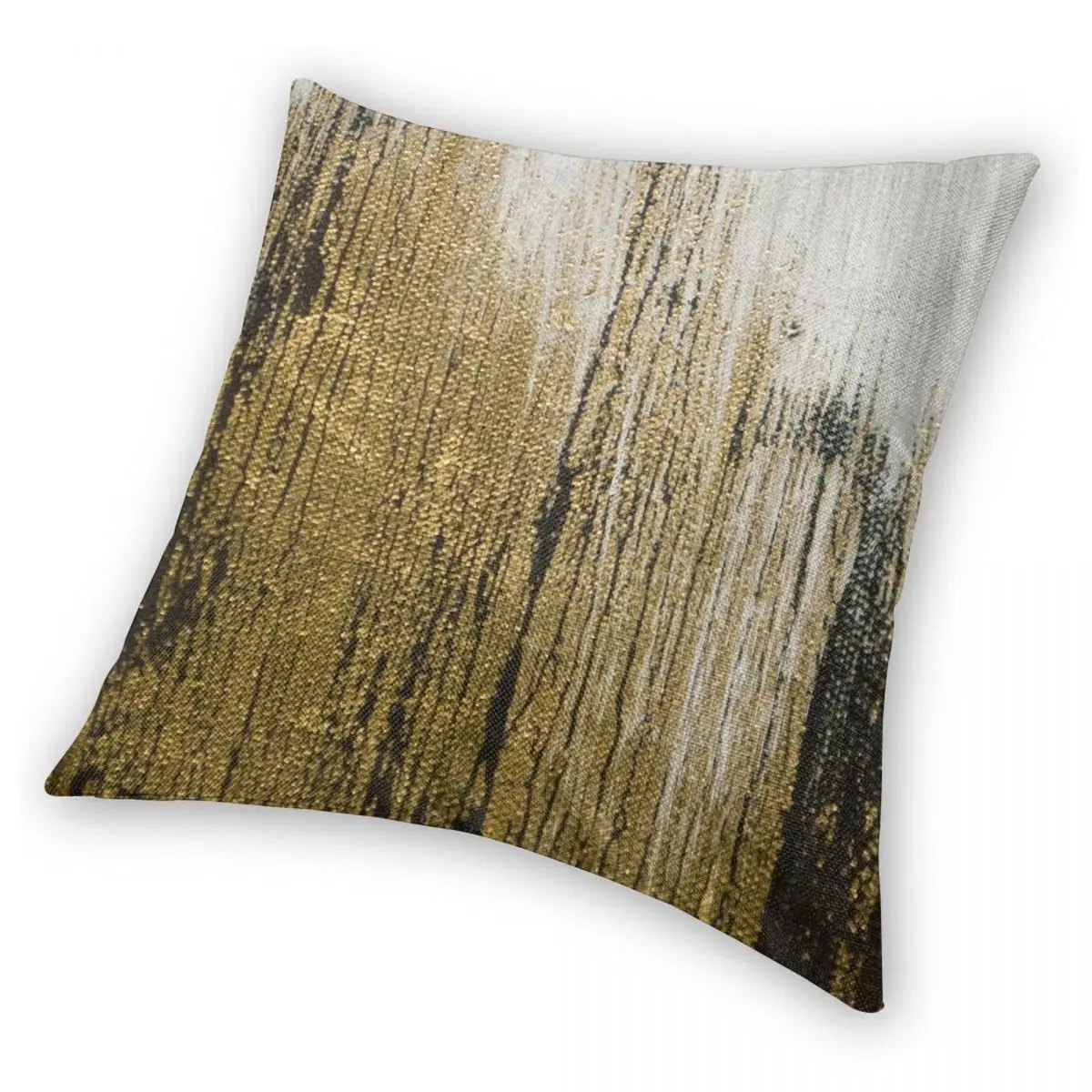 Квадратный чехол для подушки чехлы из полиэстера и льна бархата черно-белого