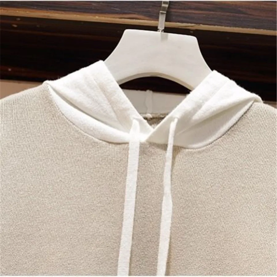 Вязаный свитер комплект из 2 предметов женская одежда толстовки с длинными