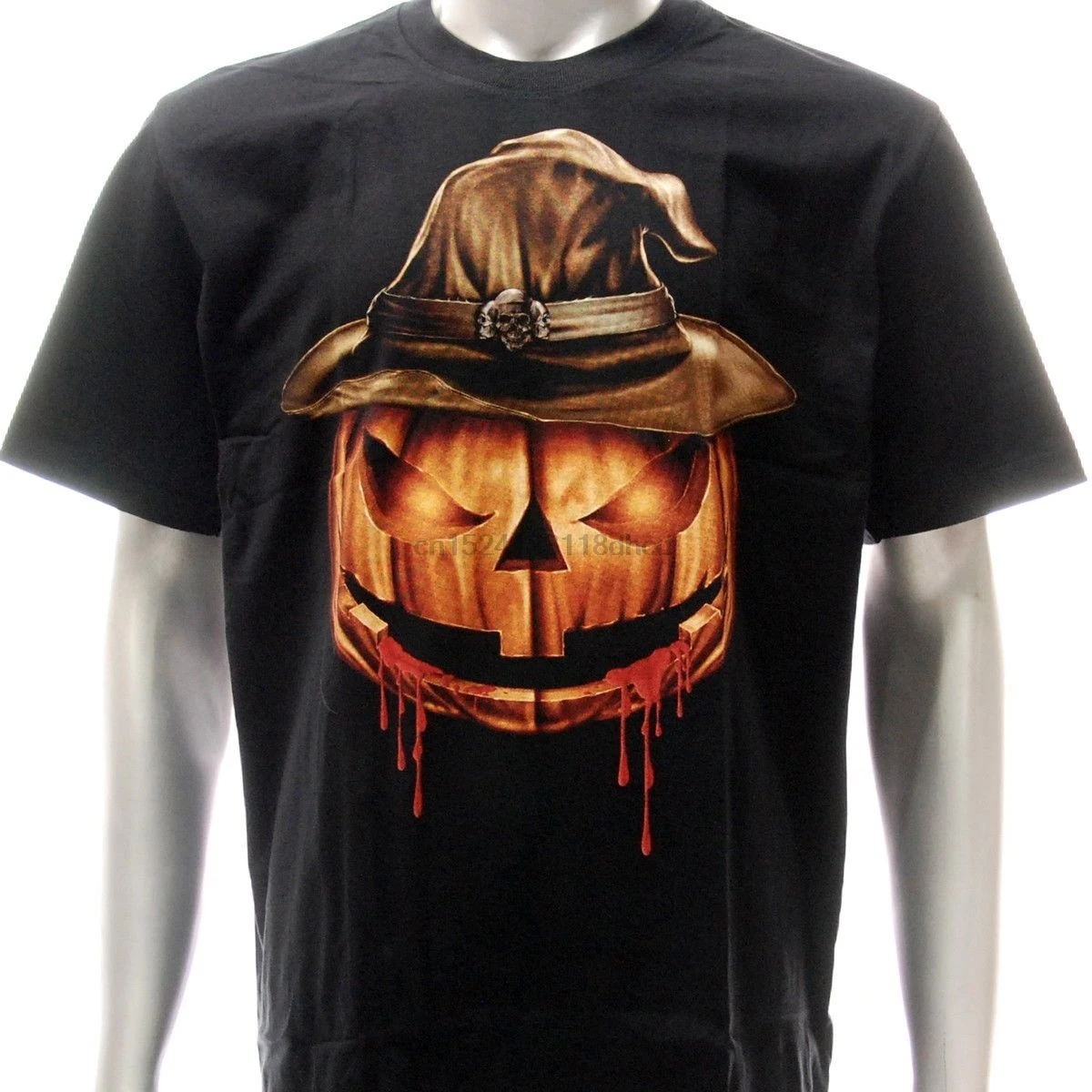 Футболка рок орла r158 Татуировка Череп светится в темноте Тыква Хэллоуин кровавый