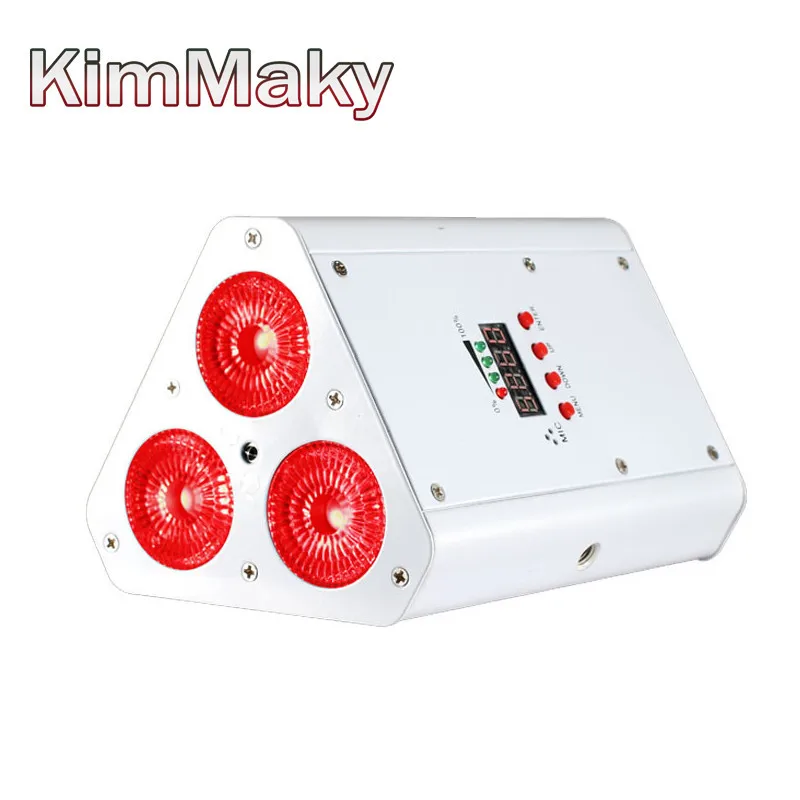 1 свет + коробка) Новый плоский аккумулятор светодиодный Клин par 3x18 Вт rgbwaUV