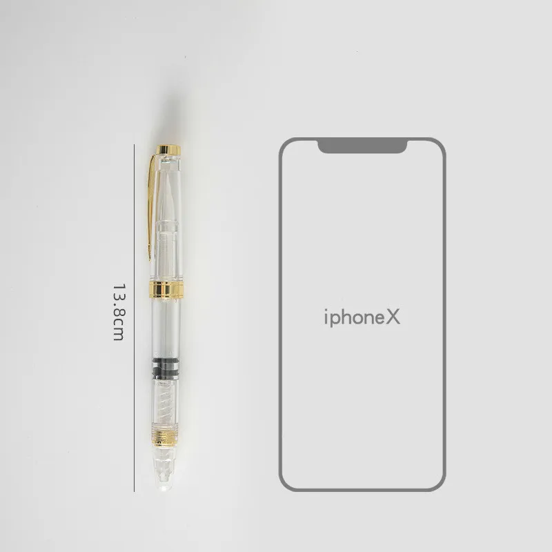 Прозрачный поршень авторучка чернила каллиграфии кисти канцелярские