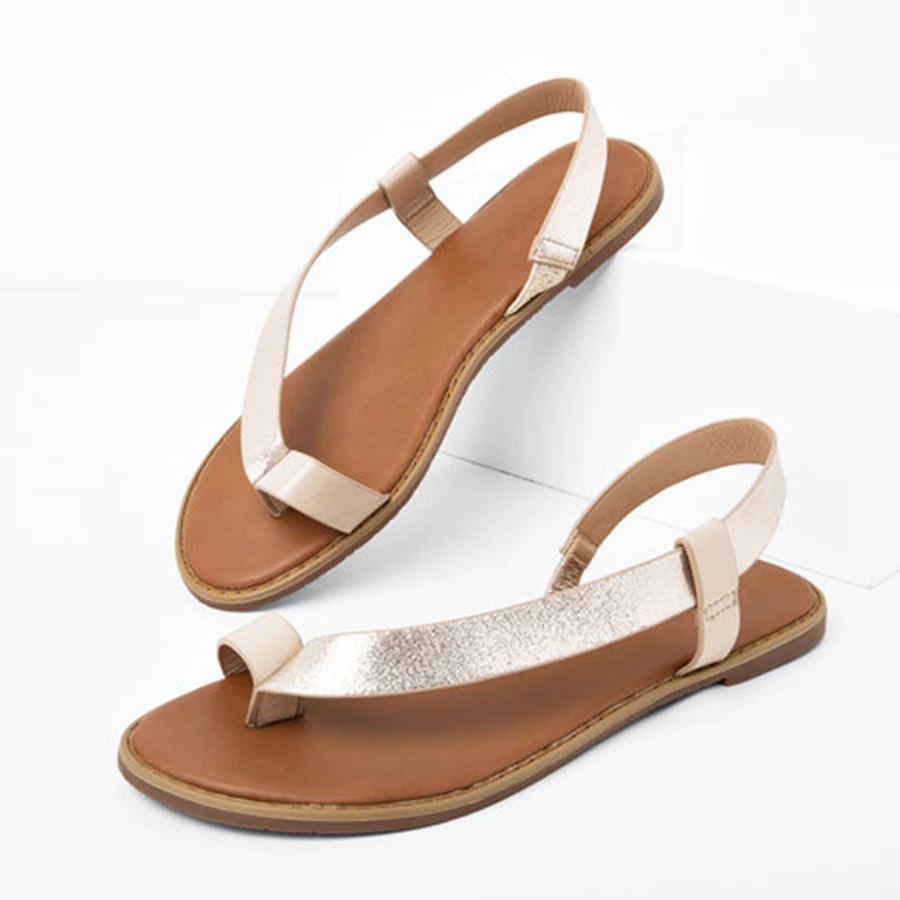 

Simple Style Slip-on Summer Sandals For Women Plus Big Size 35-43 lady Strap Flats shoes