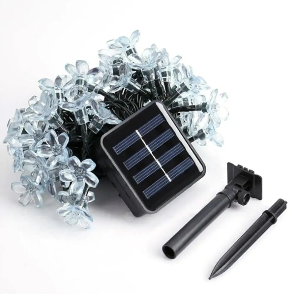 6 5 м светодиодная гирлянда вишня светильник солнечная энергия водонепроницаемый