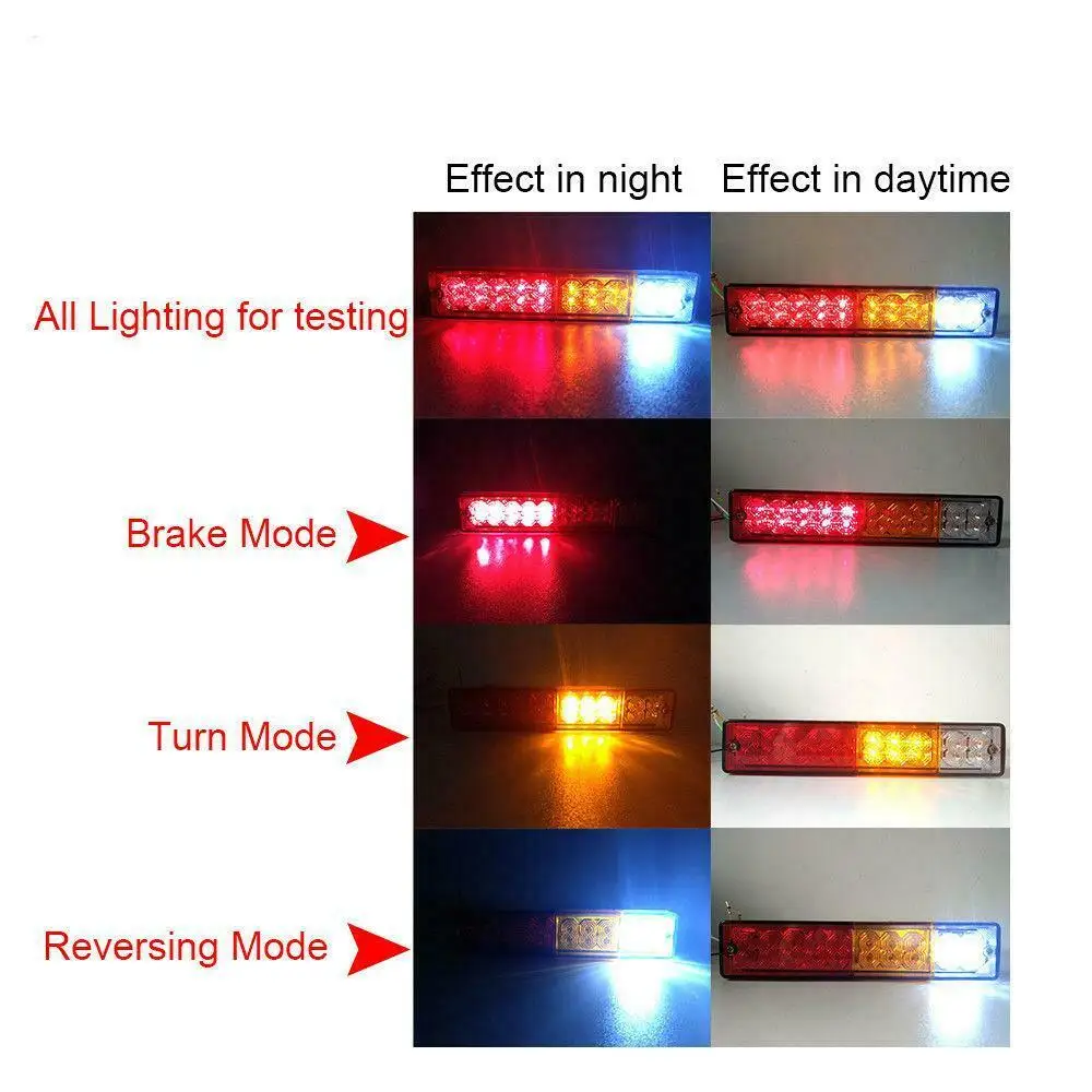 

Reverse Rear Tail Lights Stop Tail Replacement Turn 12V / 24V 2pcs/kit