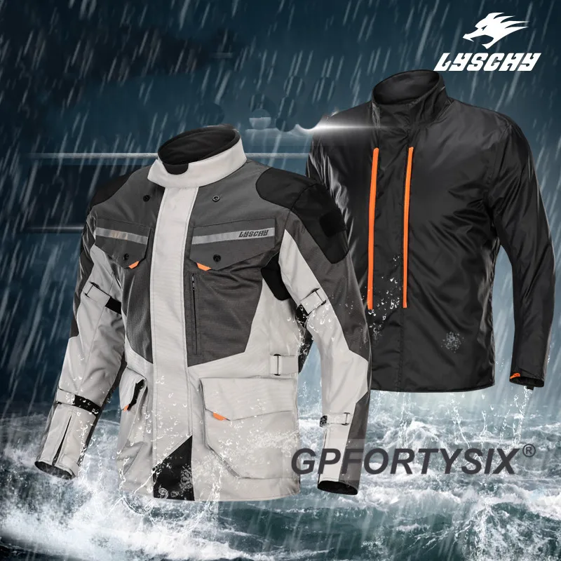Водонепроницаемая мотоциклетная куртка и брюки 3 в 1 съемная защита для тела из