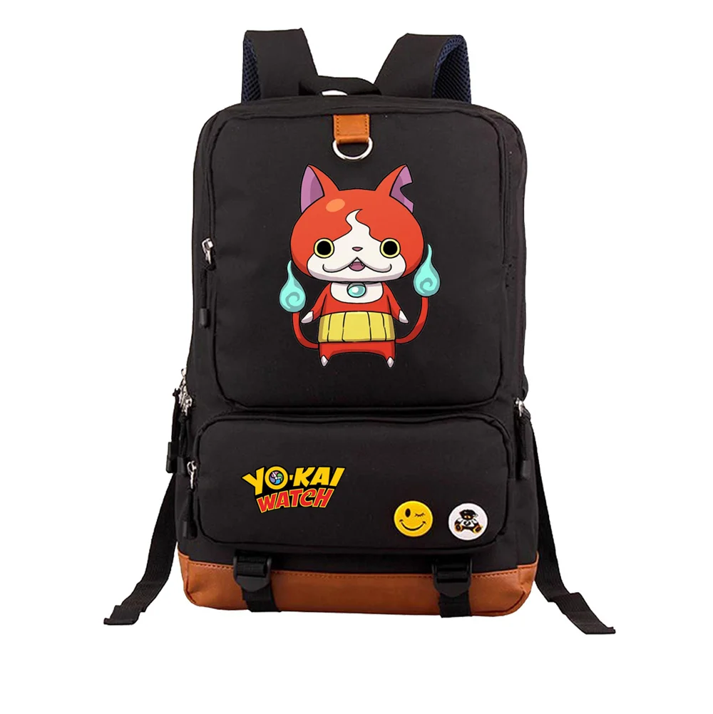 

Anime Yokai Watch YO-KAI Jibanyan Backpack Student School Shoulder Bag Men women's travel canvas Package Laptop Rucksack