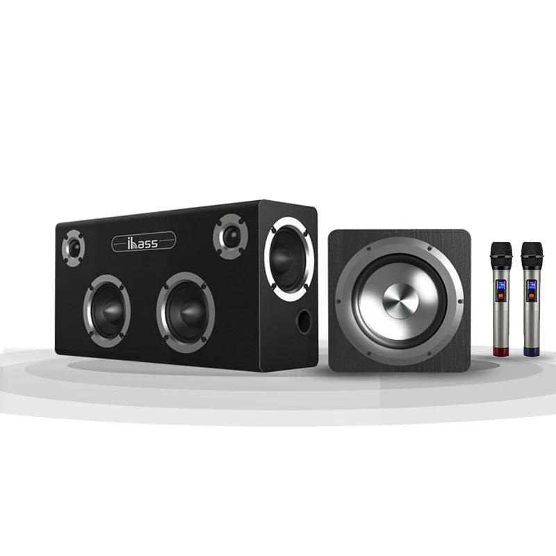 IBASS GaGa деревянная bluetooth колонка 70 Вт автомобильная уличная домашняя 6