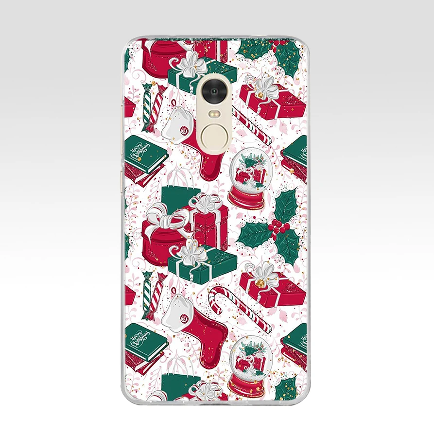 342FG новый год Снеговик Красочный Счастливого Рождества 2 Мягкий Силиконовый ТПУ