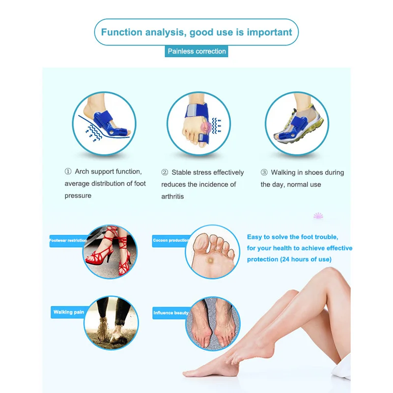 Большой разделитель для большого пальца ноги устройство облегчения боли при