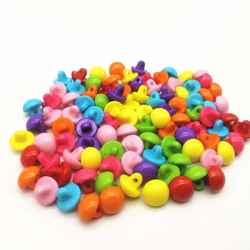 100pcs 10mm Mixed Acrylic Round Shank Clothing Buttons DIY Handmade Sewing Scrapbooking FANCY Dress Button Accessories | Дом и сад