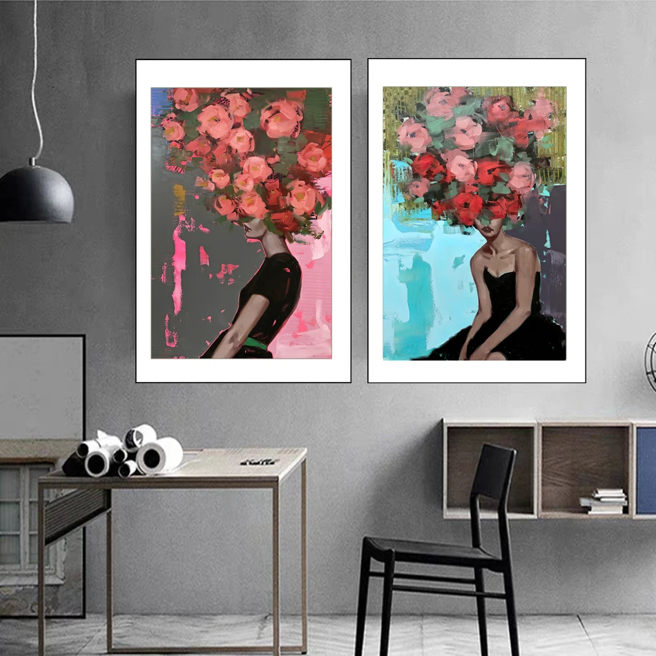 

Настенный плакат, печать на холсте, постер с цветами для девочек, скандинавские картины Анны, Kincaide, декоративные картины для гостиной