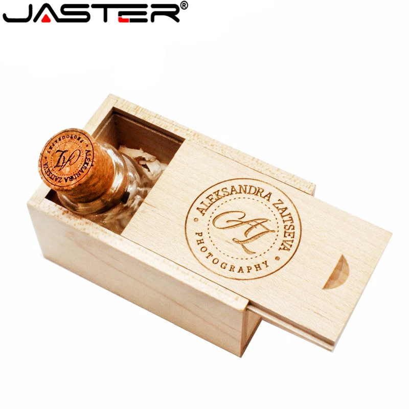 Плавающая Флешка JASTER 4 ГБ 8 16 32 64 стеклянная бутылка wish usb флеш накопитель карта