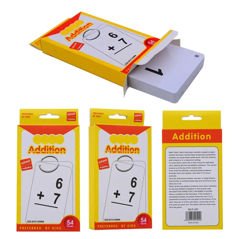 Вычитание сложение Математика операция флэш стираемые карты Образование Дети