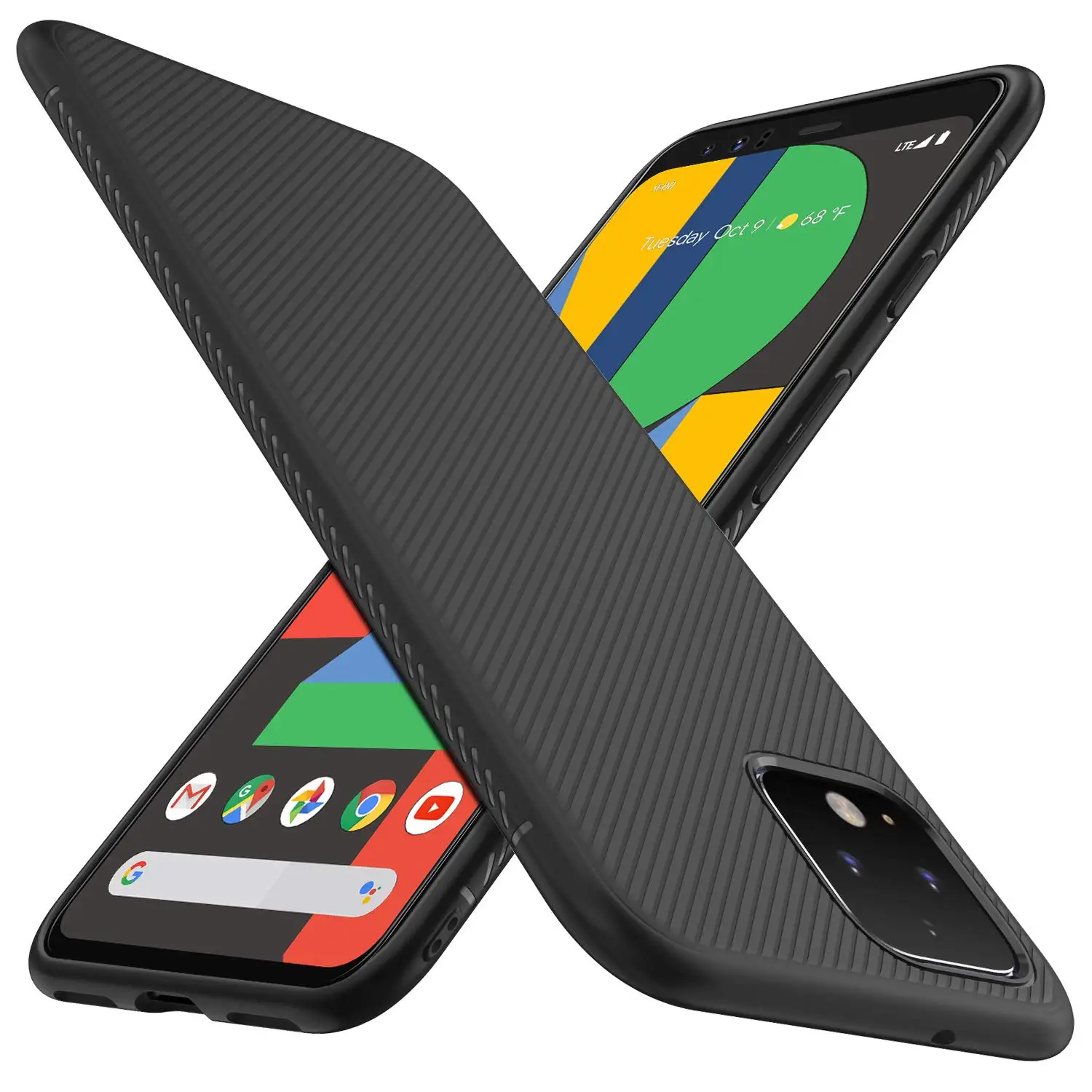 Черный Чехол для Google Pixel 4, чехол для Google Pixel 4, устойчивый к царапинам и противоскользящий Мягкий ТПУ чехол - Цвет: Черный