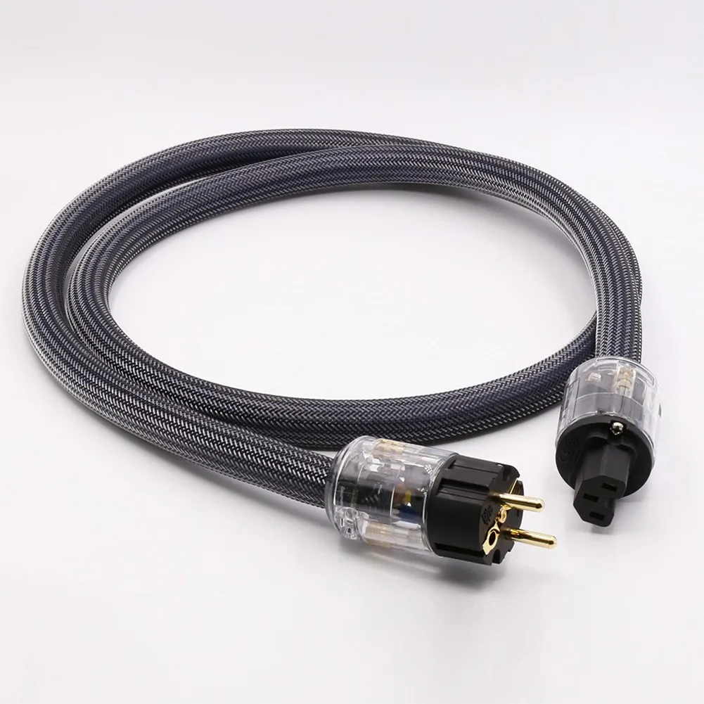 

2M /3M Hi-End Audiophile Power Cord Pure Copper Power Audio Cable EU US Power 125V 15A Musical Power Plug Connector Accessory