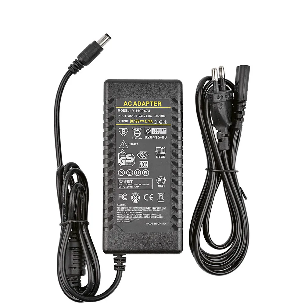 19 в усилитель адаптер питания AC100-240V к DC19V 4.74A DC источник питания для TPA3116 TPA3116D2 TDA7498E усилитель EU штекер