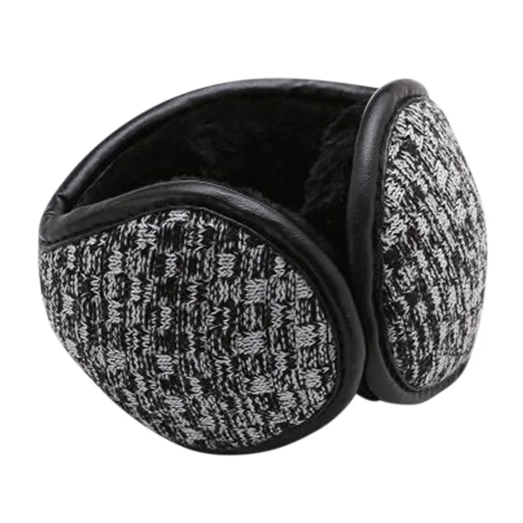 Складные вязаные утепленные Наушники унисекс Зимние теплые бархатные наушники