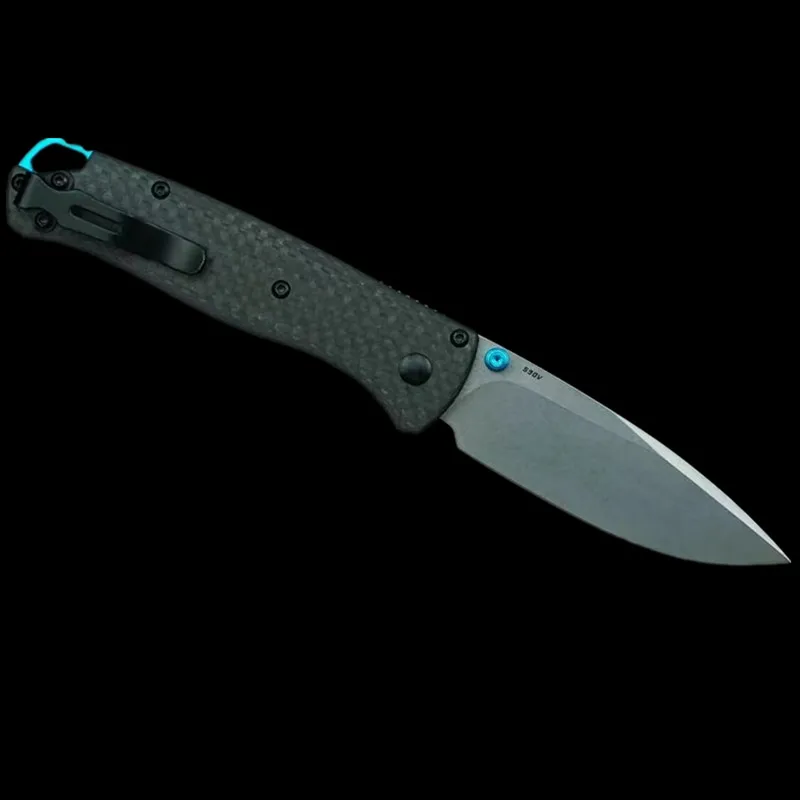 BM 535 Mark S90V Steel Multifunction Folding Knife Stone Washed Real Carbon Fiber Handle Outdoor Camping Survival EDC Tools | Инструменты
