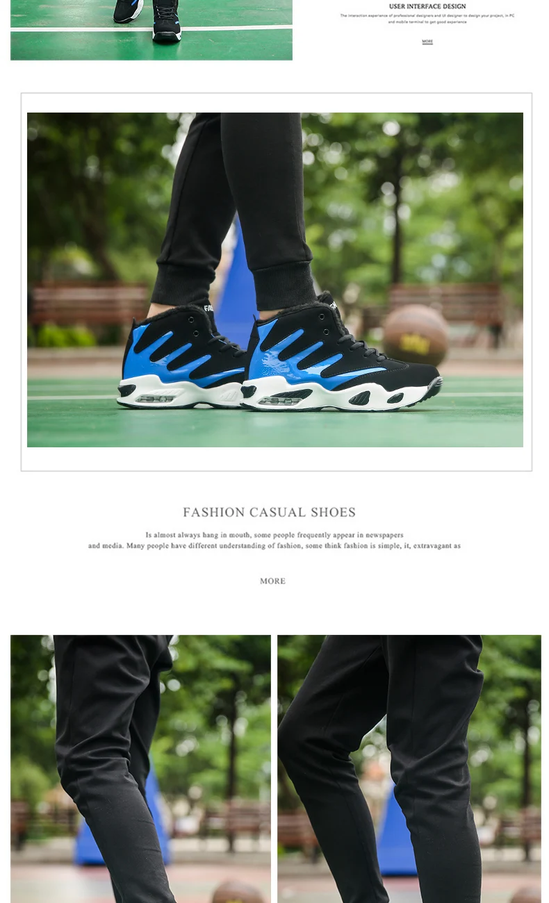 Shoes Men Sneakers Plush Warm Snow Boots Men Boots Fashion Hip Hop Shoes Men Sneakers Casual Shoes tenis masculino adulto AODLEE