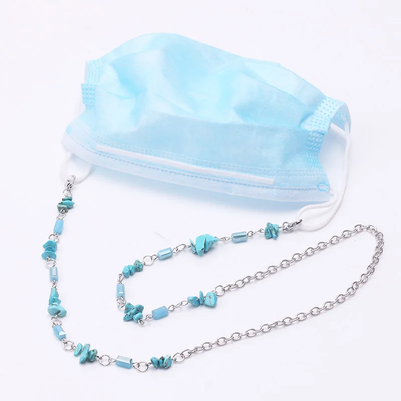 

Женское Ожерелье в виде маски зеленого камня, свадебное ожерелье в стиле панк из бисера, ожерелье серебряного цвета с длинной цепочкой, ювел...