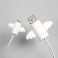 5pcs cable protector earphone usb cable winder wire organizer holder clip wrap desk set stationary for iphone