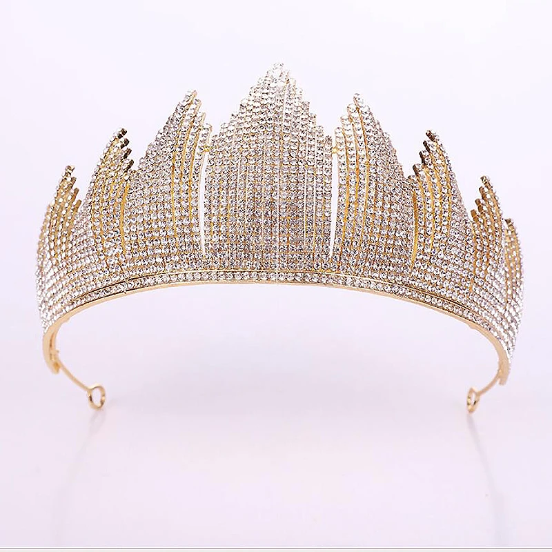 Новинка большой ободок в стиле барокко для волос великолепная Корона невесты