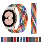 Ремешок плетеный нейлоновый для наручных часов, браслет Solo Loop для Samsung Galaxy Watch 4 classic 46 мм 42 мм, active 2 band, 20 мм 22 мм