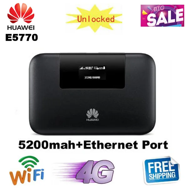 Разблокированный Мобильный Wi Fi роутер Huawei E5770 4G LTE с аккумулятором 150 Мбит/с 5200 мА/ч