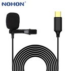 Мини-микрофон Nohon с разъемом USB Type-C для Samsung, Huawei, Xiaomi, mi, конденсаторный, портативный, профессиональный, петличный