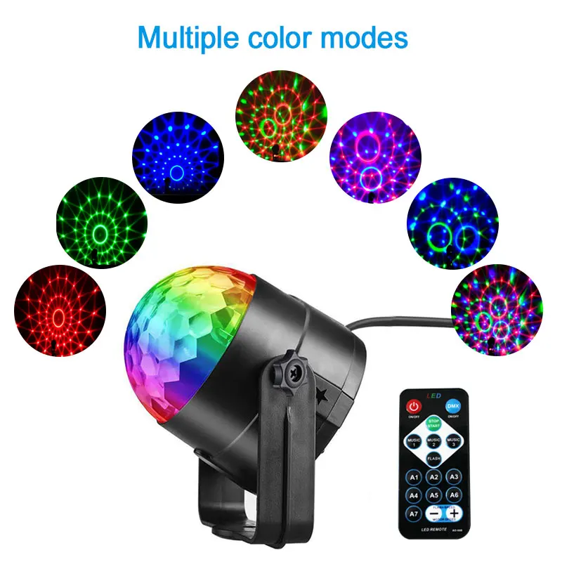 

LED Mini Dynamic Sound Control Magic Ball Light KTV Sound Control Magic Ball Lamp Bar Family Party Atmosphere Stage Light
