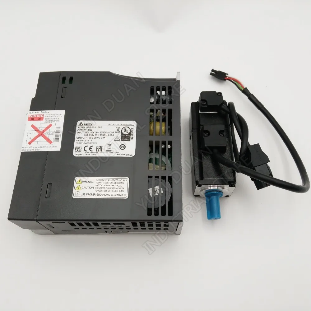 Дельта 100 Вт серводвигатель переменного тока Привод комплект ASD-B2-0121-B ECMA-C20401GS 0.1KW